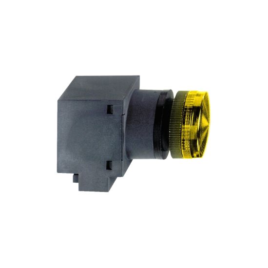 Picture of round pilot light Ø 22 - IP 40 - yellow - bulb BA 9s - 120 V - lugs