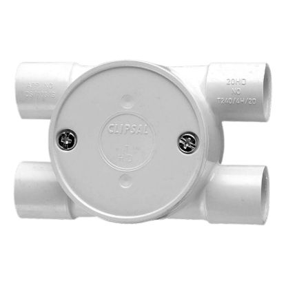 Picture of Tangential Junction Box, Clipsal - Cable Management, 25mm I.D, 4 Way Entry, H-type
