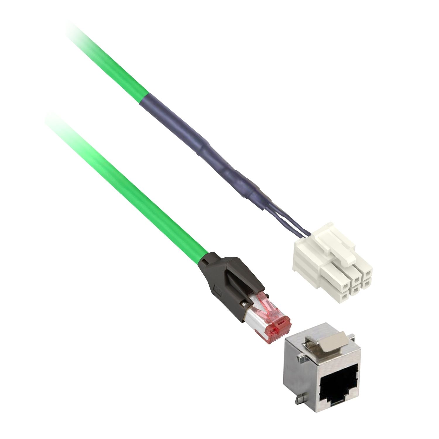 Picture of commissioning cable, Lexium ILA,ILE,ILS, for connection to pc with adapter