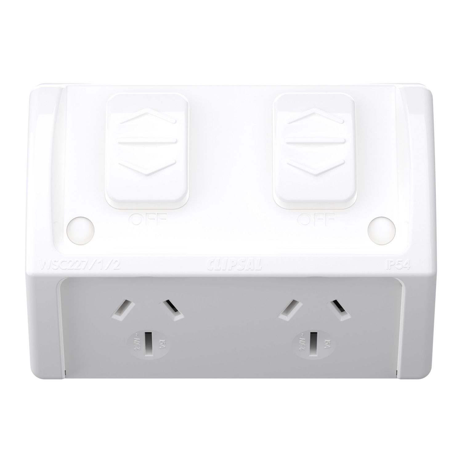 Picture of Socket, Weathershield, Twin, 15A, 250VAC, IP54