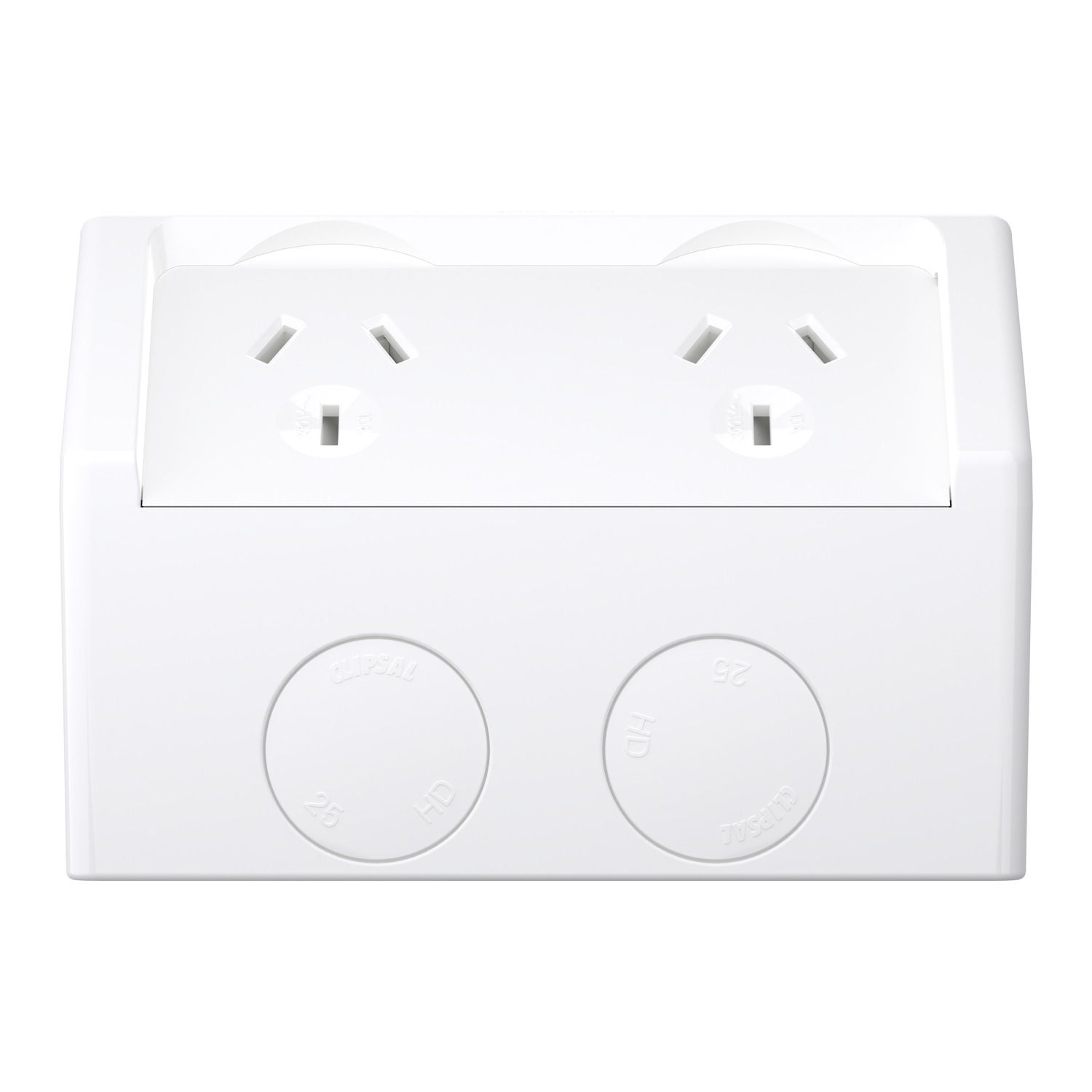 Picture of Twin Socket with Extra Switch, Weathershield, 10A, 250VAC, IP54