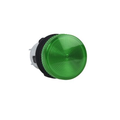 Picture of round pilot light Ø 22 - green - bulb BA 9s - 230 V - screw clamp