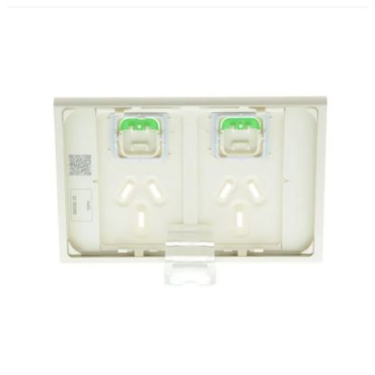 Picture of Styl Double Power Point Skin, Clipsal Iconic, Horizontal Mount, 250V, 10A