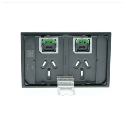Picture of Styl Double Power Point Skin, Clipsal Iconic, Horizontal Mount, 250V, 10A
