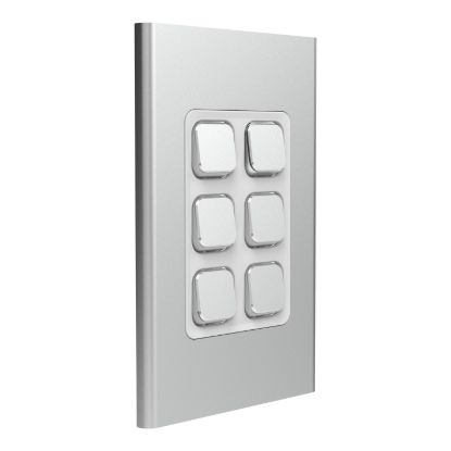 Picture of Styl Switch Plate Skin, Clipsal Iconic, Vertical/Horizontal, 6 Gang