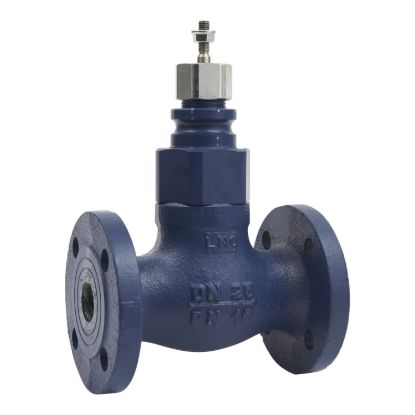 Picture of Globe Valve, 15mm, 2-Way, Flanged, stem Up Closed, Stainless Steel, 4kvs, Glycol 25-50% Steam and Water