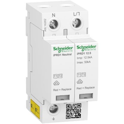 Picture of Modular surge arrester with pluggable cartridge, Acti9 iPRD1 12.5r, 1 P + N, 350 V, with remote transfert