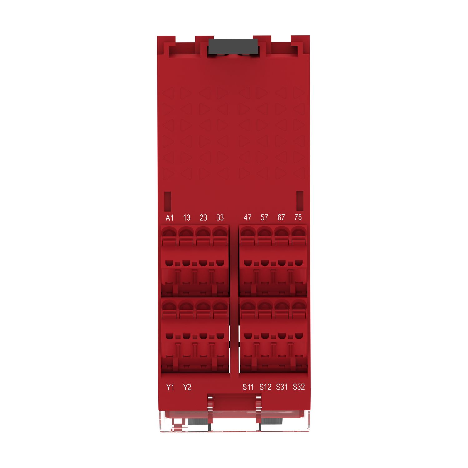Picture of safety module, Harmony XPSU, Cat4, features XPSUAK with delayed outputs, 48 to 240V AC or DC, spring
