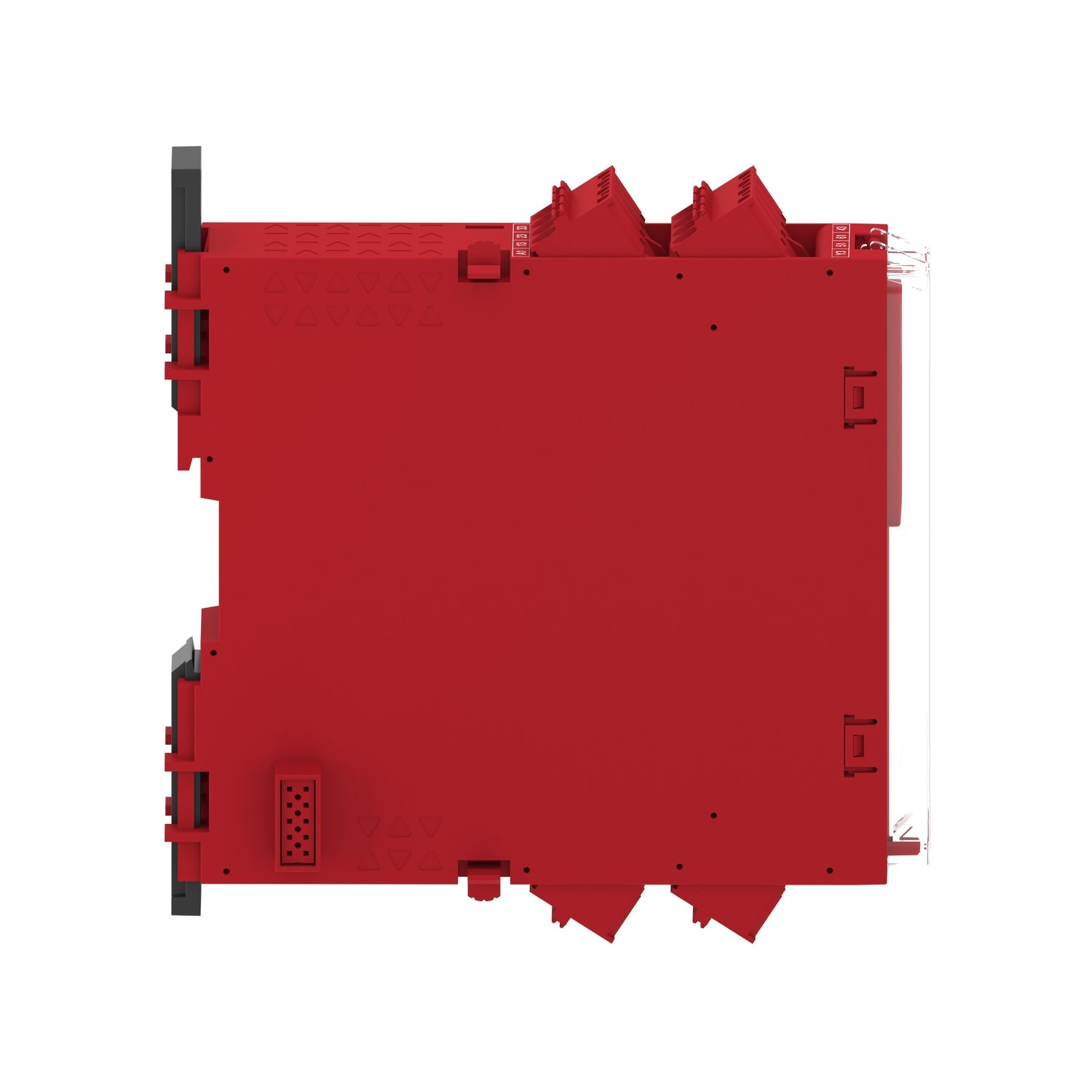 Picture of safety module, Harmony XPSU, Cat 4, expansion use with universal range, 24V AC or DC, spring