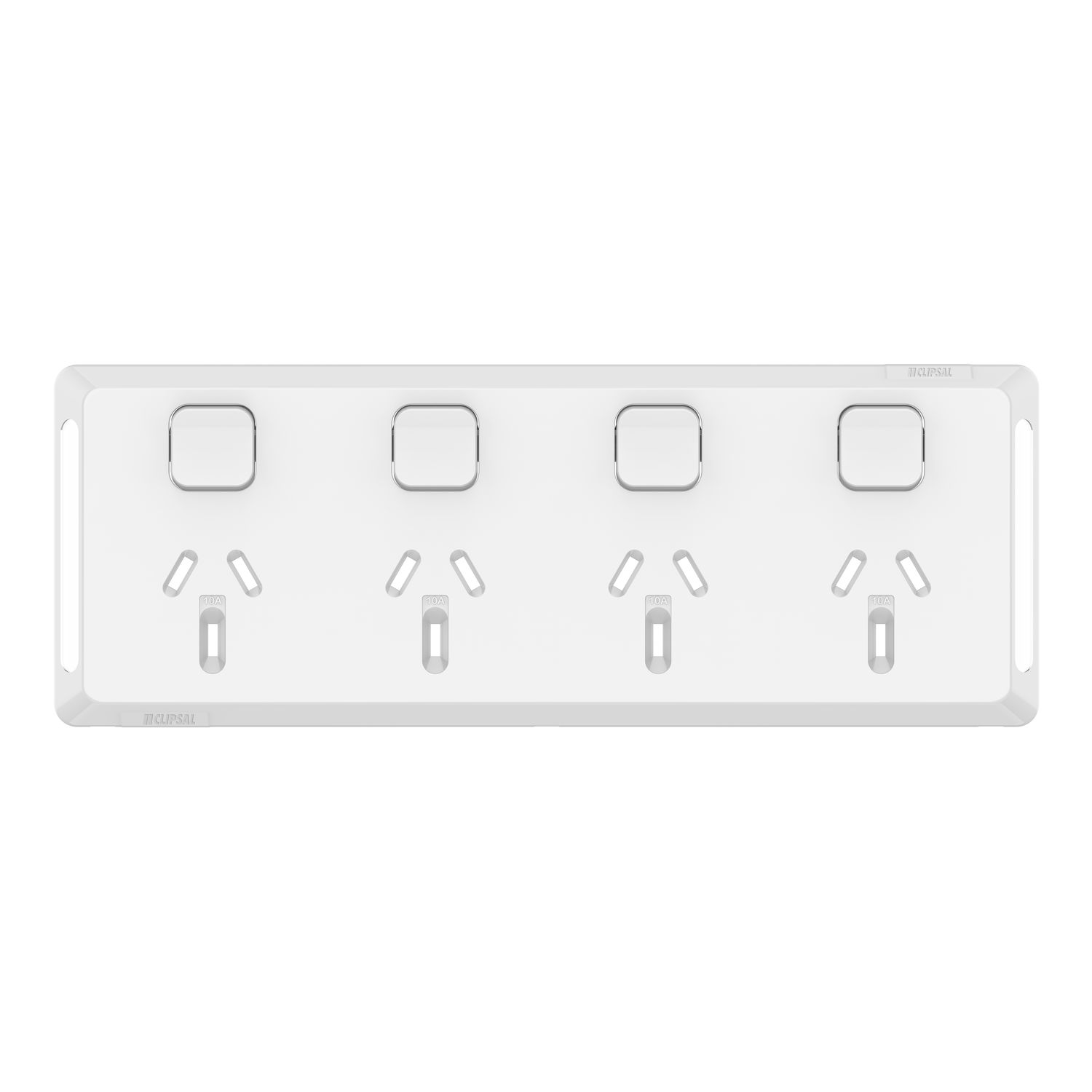 Picture of Quad Power Point Skin, Pro Series, Horizontal Mount, 250V, 10A, Clip-On