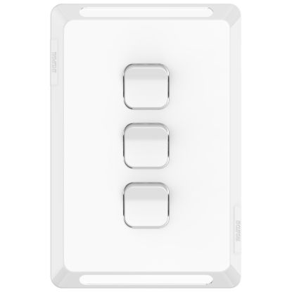 Picture of Switch Plate Skin, Pro Series, 3 Gang, Horizontal/Vertical Mount, Clip-On