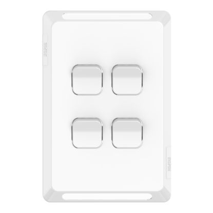 Picture of Switch Plate Skin, Pro Series, 4 Gang, Horizontal/Vertical Mount, Clip-On