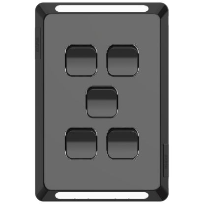 Picture of Switch Plate Skin, Pro Series, 5 Gang, Horizontal/Vertical Mount, Clip-On