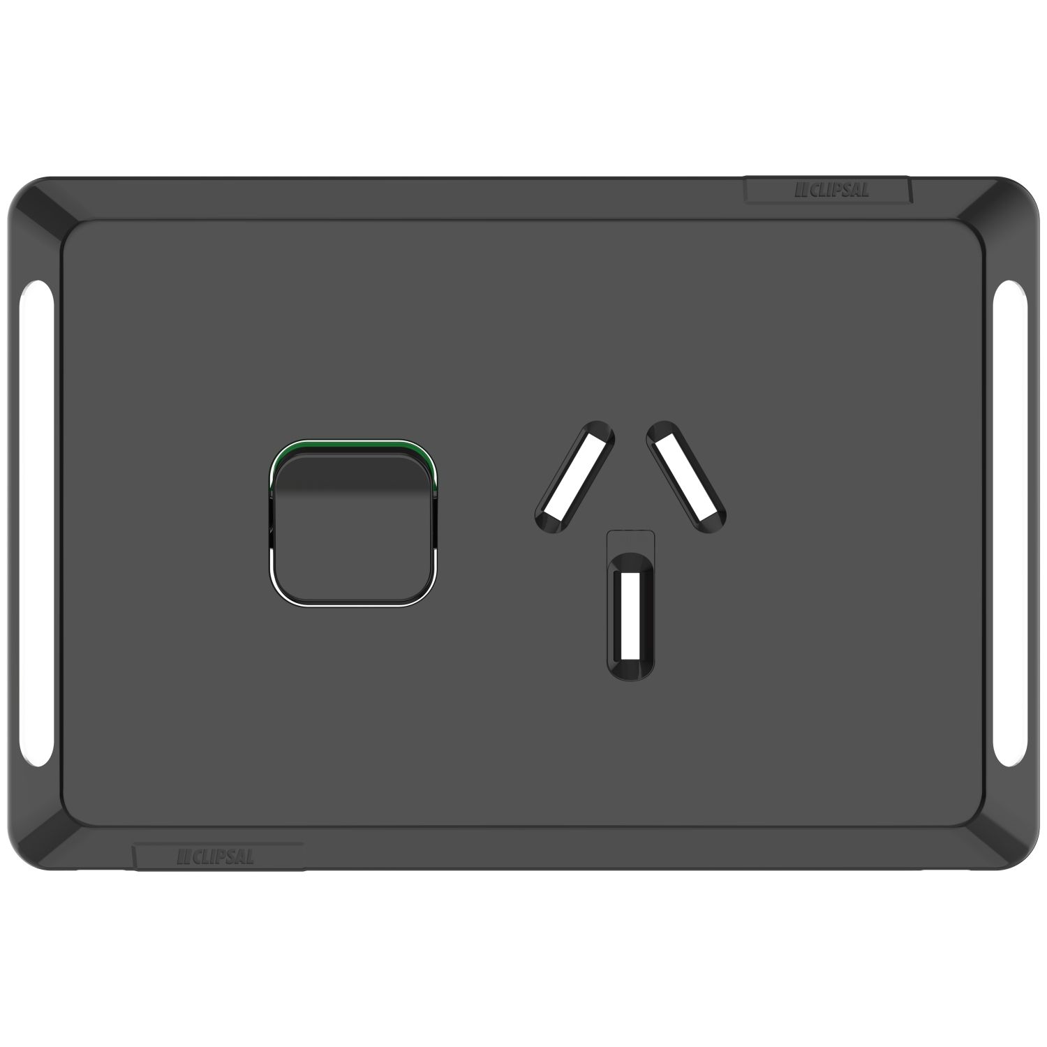 Picture of Single Power Point Skin, Pro Series, Horizontal Mount, 250V, 20A, Clip-On