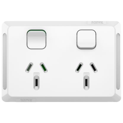 Picture of Twin Power Point, Pro Series, Double Pole, Horizontal Mount, 250V, 10A
