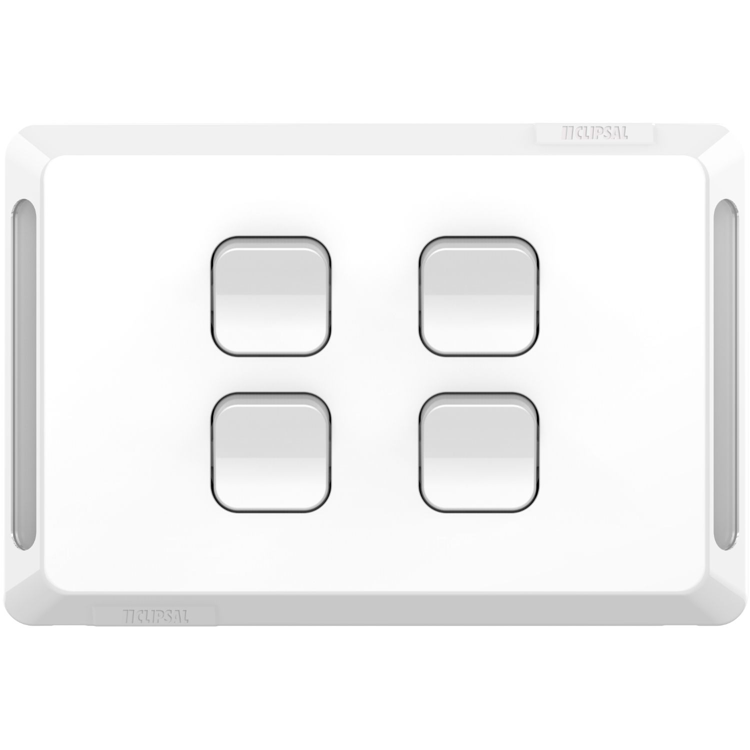 Picture of Flush Switch, Pro Series, Horizontal Mount, 4 Gang, 1-Way/2-Way, 230/240V 20A, 16AX