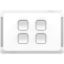 Picture of Flush Switch, Pro Series, Horizontal Mount, 4 Gang, 1-Way/2-Way, 230/240V 20A, 16AX