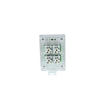Picture of Flush Switch, Pro Series, Vertical Mount, 4 Gang, 1-Way/2-Way, 230/240V 20A, /16AX