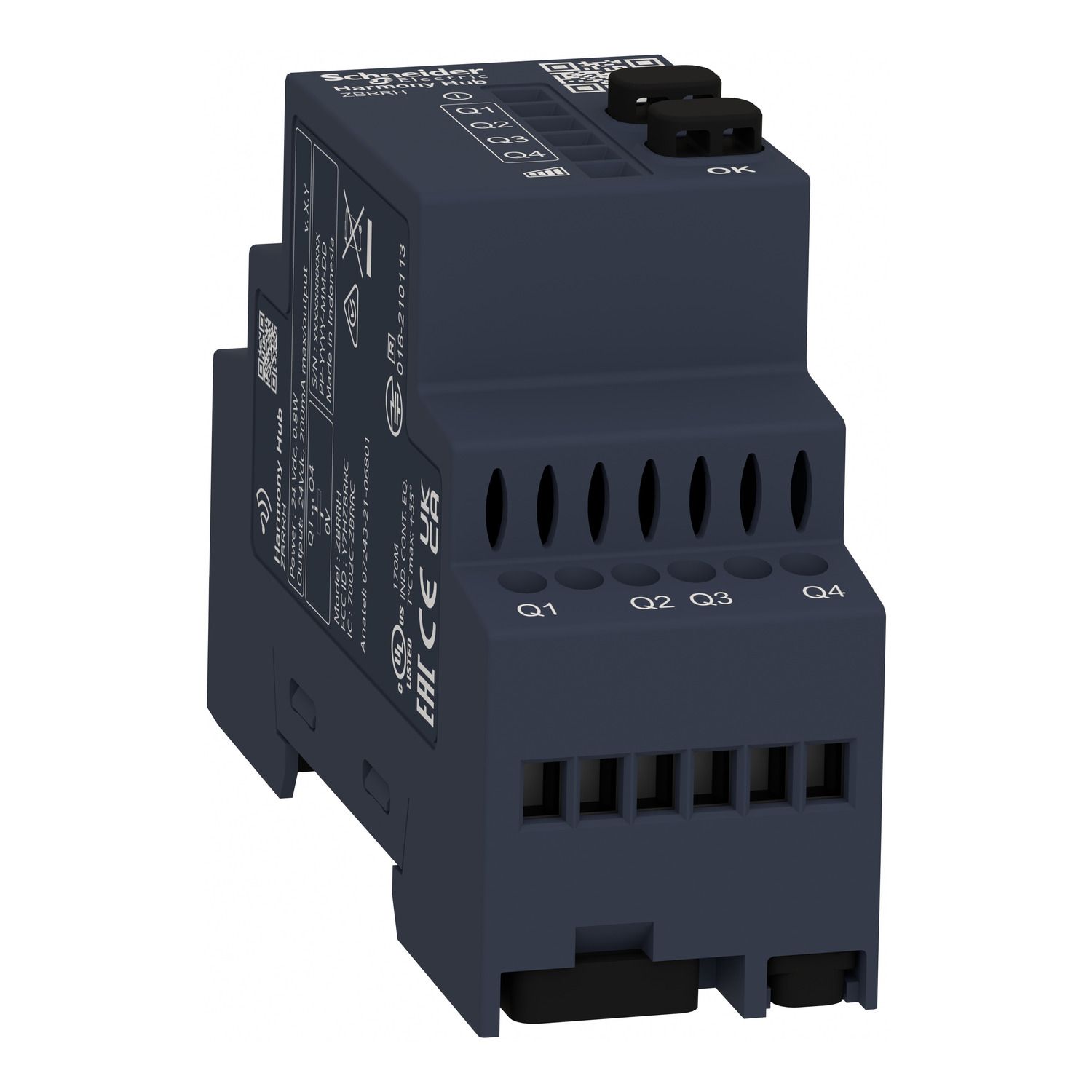 Picture of Wireless Receiver, Harmony XB5R, 4 PNP, 2 pusbuttons, LED, 200mA, 24V DC