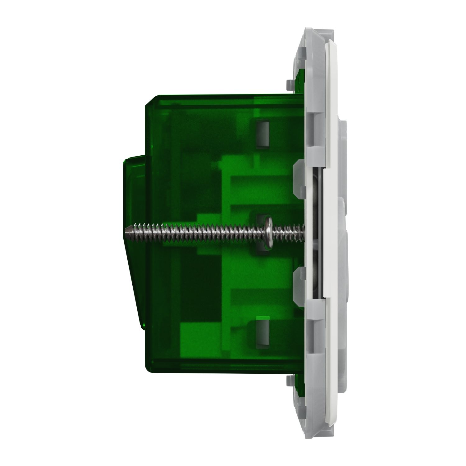 Picture of Connected Smart Socket Wiser, Clipsal Iconic, Grid Horizontal Twin, 10A, 250V