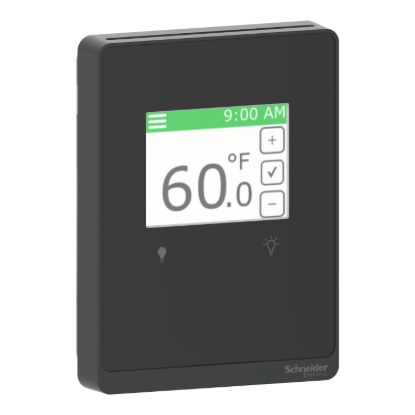 Picture of SmartX Cover Plate, for Sensor Base, Touchscreen, with 2 Buttons Lighting, Optimum Black Cover