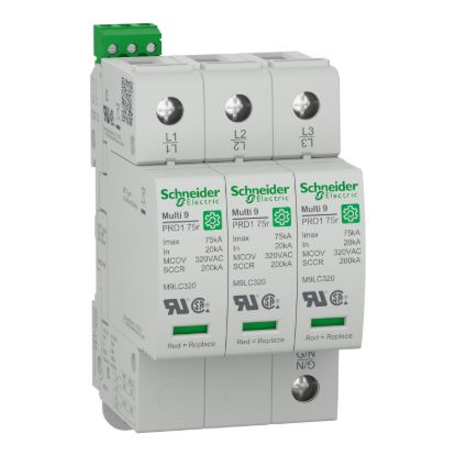 Picture of surge arrester, Multi9 PRD1 75r, 3P, 277/480 V