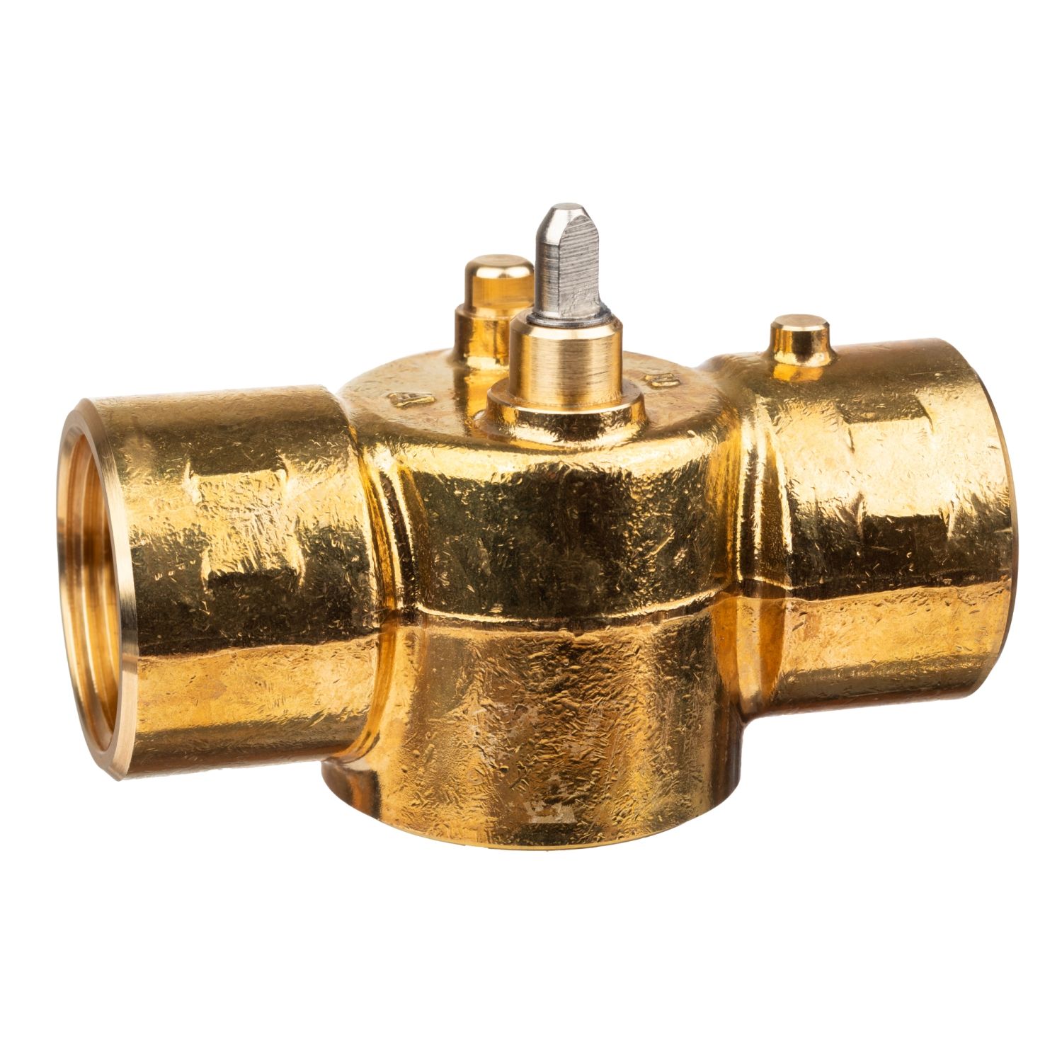 Picture of Erie Zone Valve, 2-Way, PN16, DN25 (1"), Rp Thread, Kvs 6.9 mÂ³/h (Cv 8.0), Pop-Top Actuator Connection, Brass Body.