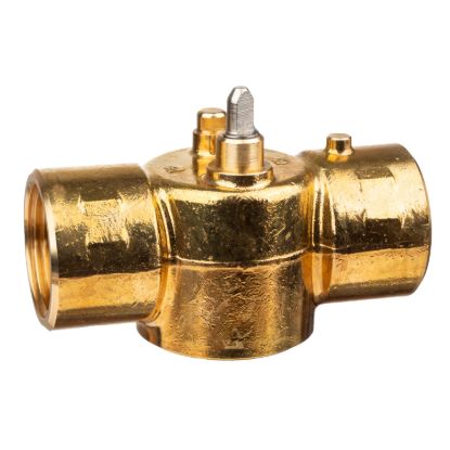 Picture of Erie Zone Valve, 2-Way, PN16, DN25 (1"), Rp Thread, Kvs 6.9 mÂ³/h (Cv 8.0), Pop-Top Actuator Connection, Brass Body.