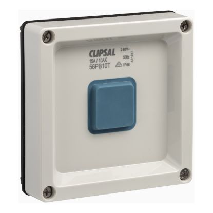 Picture of Push Button BLE Time Delay Switch, Clipsal - 56 Series, 10AX, 15A, 240V, Less Enclosure