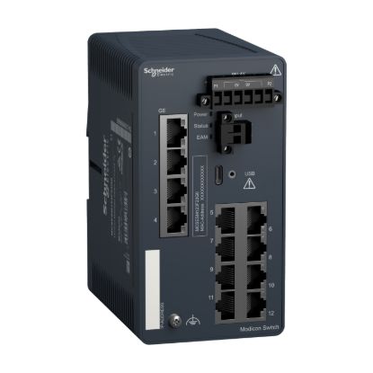 Picture of Modicon Managed Switch - 8 ports for copper + 4 Gigabit ports for copper