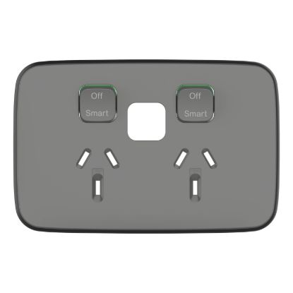 Picture of Essence Skin Connected Socket, Clipsal Iconic, Wiser, Horizontal Twin