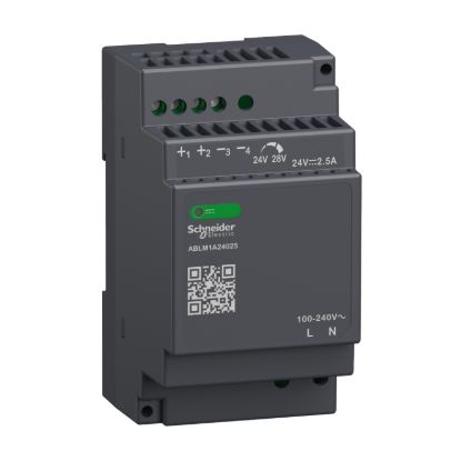 Picture of Regulated Power Supply, 100 to 240V AC, 24V, 2.5A, single phase, Modular