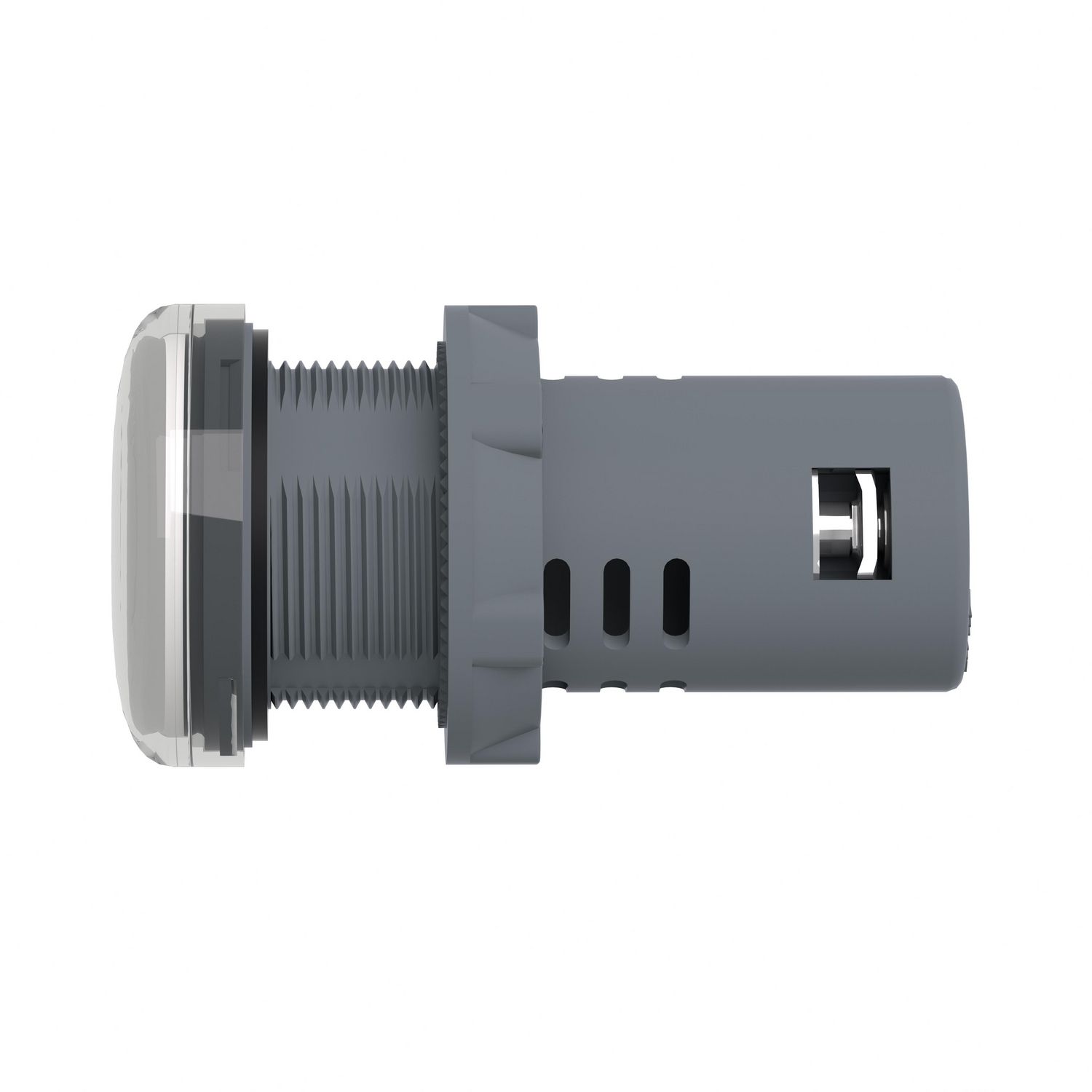 Picture of Monolithic pilot light, Easy Harmony XA2, plastic, green red, 22mm, integral LED, screw clamp terminals, 24V AC DC