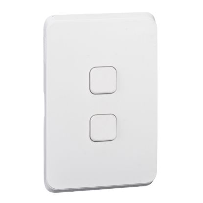 Picture of Switch Plate Skin, Clipsal Iconic, 2 Gang, Horizontal/Vertical Mount, Clip-On