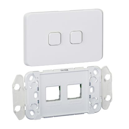 Picture of Grid and Skin Switch, Clipsal Iconic, Vertical/Horizontal, 2 GangBulk Pack 50