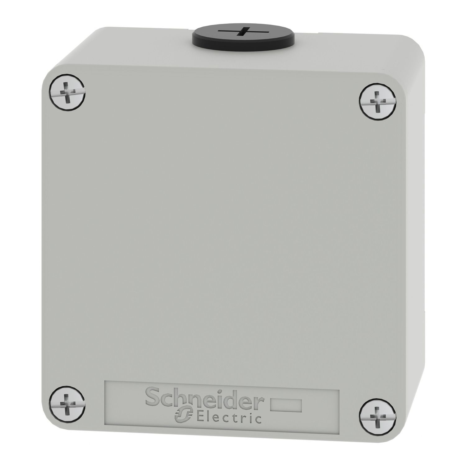 Picture of Die cast empty control station, Harmony XAP, XB2 SL, zinc alloy, grey, M20, undrilled, 80x80x51,5mm, UL cULus