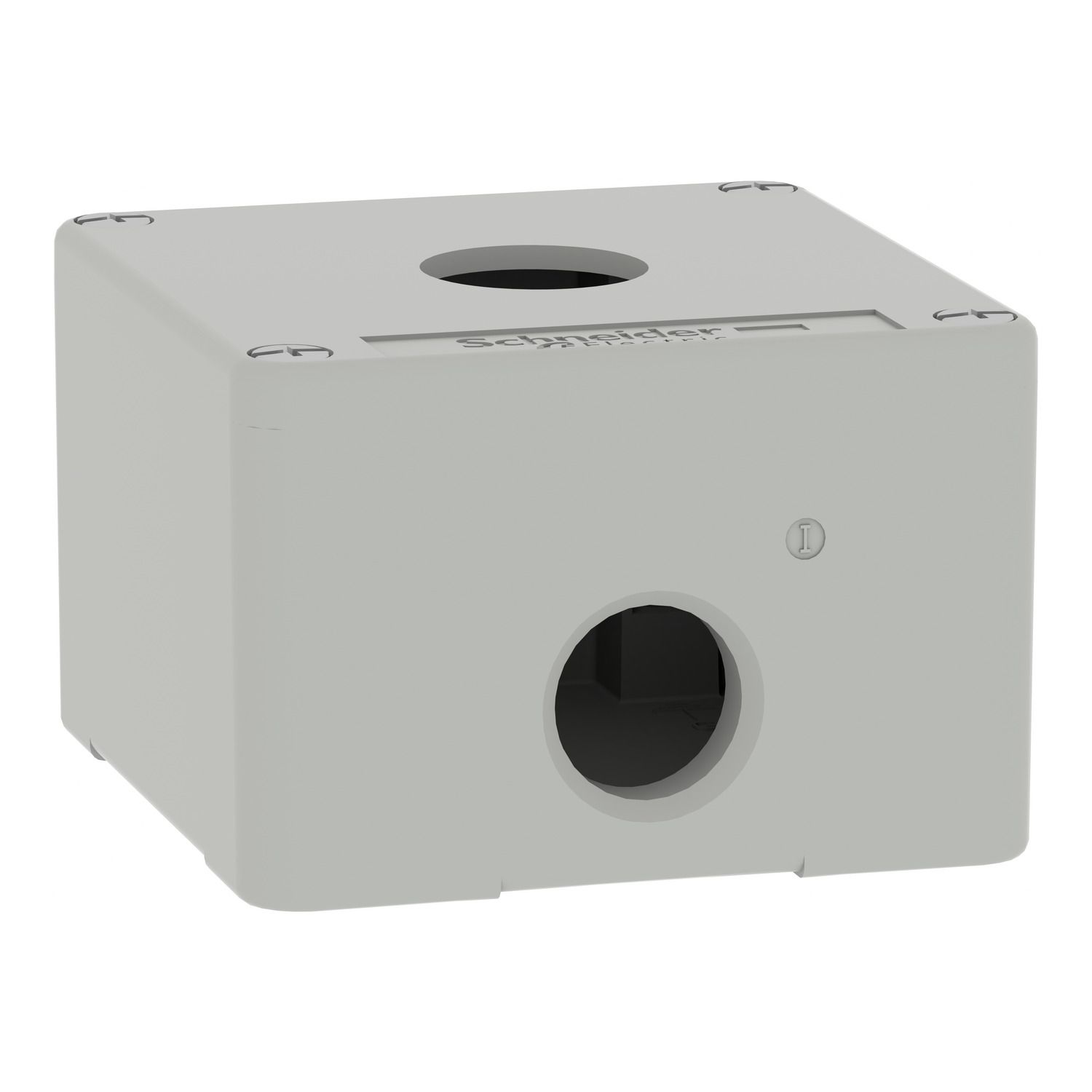 Picture of Die cast empty control station, Harmony XAP, XB2 SL, zinc alloy, grey, M20, 1 cut out 22mm, 80x80x51,5mm, UL cULus