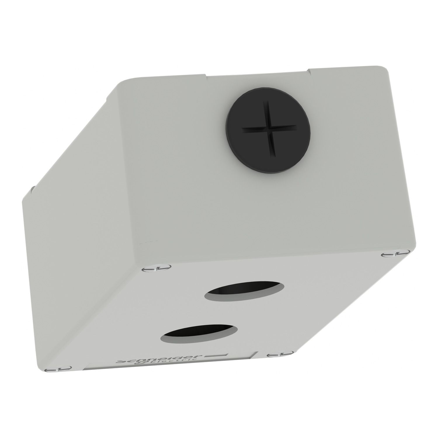 Picture of Die cast empty control station, Harmony XAP, XB2 SL, zinc alloy, grey, M20, 2 cut outs 22mm, 80x130x51,5mm, UL cULus