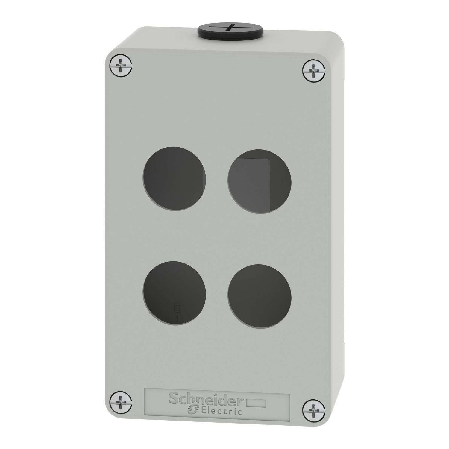 Picture of Die cast empty control station, Harmony XAP, XB2 SL, zinc alloy, grey, M20, 4 cut outs 22mm, 80x130x51,5mm, UL cULus