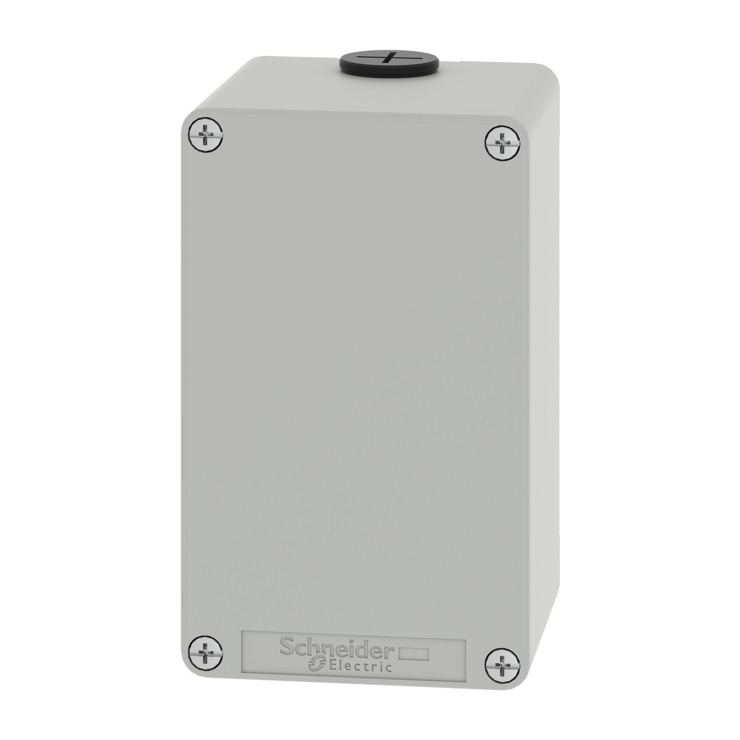 Picture of Die cast empty control station, Harmony XAP, XB2 SL, zinc alloy, grey, M20, undrilled, 80x130x77mm, UL cULus