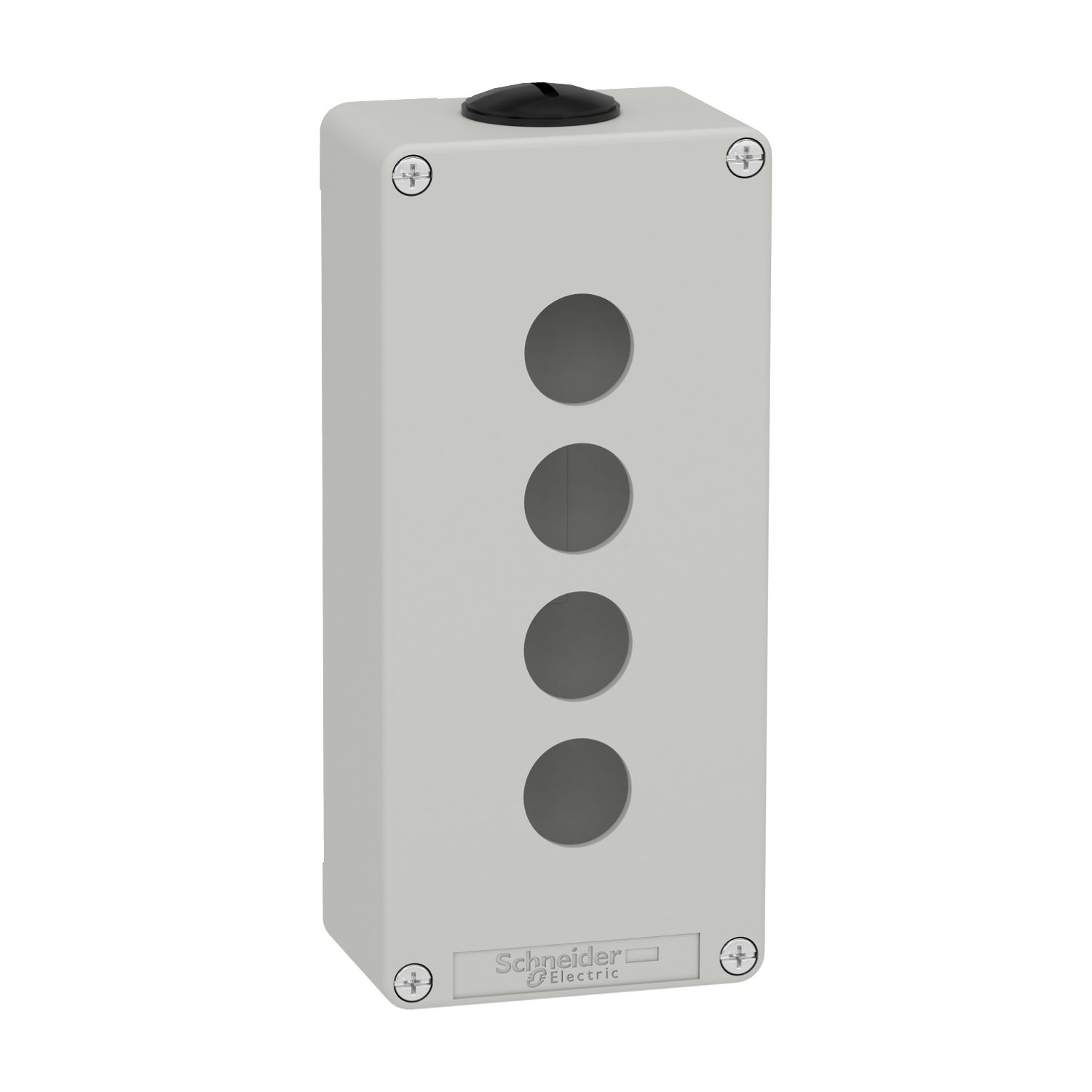 Picture of Die cast empty control station, Harmony XAP, XB2 SL, zinc alloy, grey, M25, 4 cut outs 22mm, 80x175x51,5mm