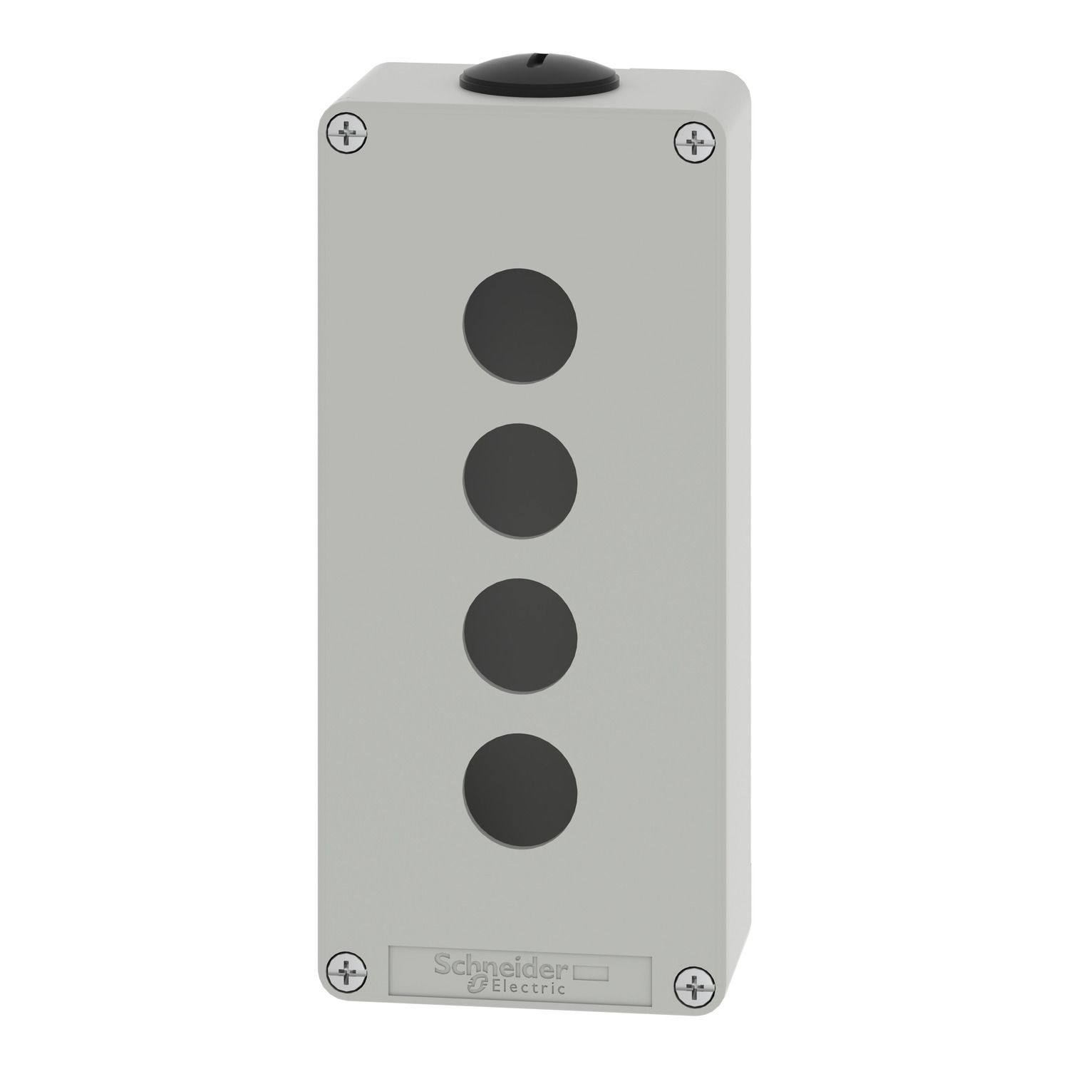 Picture of Die cast empty control station, Harmony XAP, XB2 SL, zinc alloy, grey, M25, 4 cut outs 22mm, 80x175x51,5mm