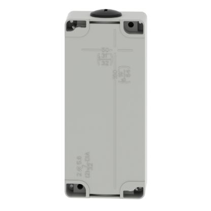 Picture of Die cast empty control station, Harmony XAP, XB2 SL, zinc alloy, grey, M25, undrilled, 80x175x51,5mm