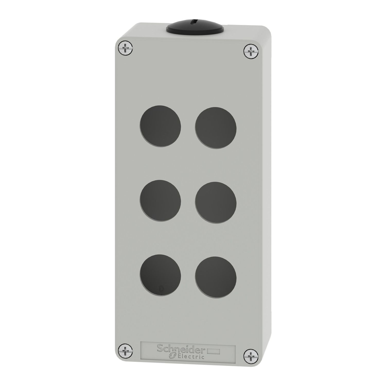 Picture of Die cast empty control station, Harmony XAP, XB2 SL, zinc alloy, grey, M25, 6 cut outs 22mm, 80x175x51,5mm