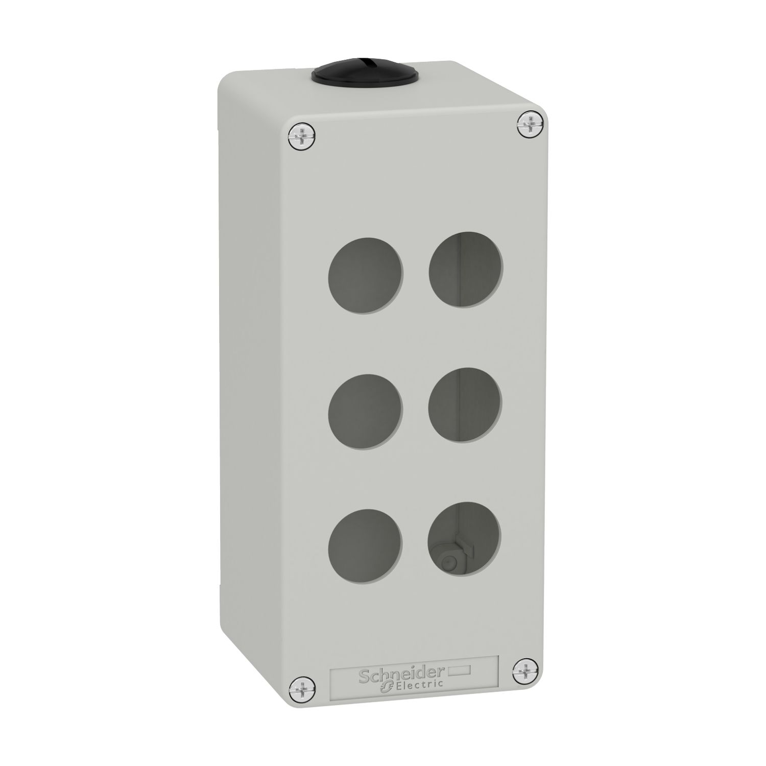 Picture of Die cast empty control station, Harmony XAP, XB2 SL, zinc alloy, grey, M25, 6 cut outs 22mm, 80x175x77mm