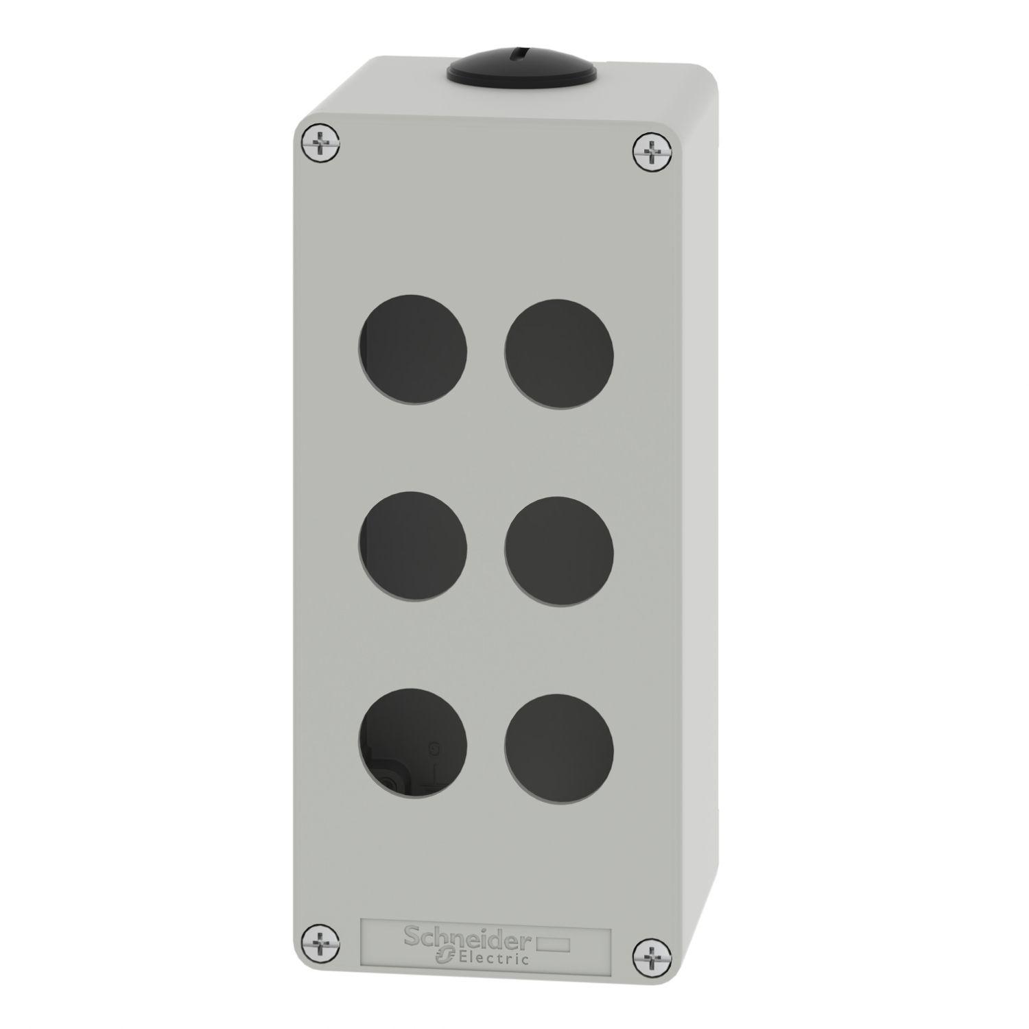 Picture of Die cast empty control station, Harmony XAP, XB2 SL, zinc alloy, grey, M25, 6 cut outs 22mm, 80x175x77mm