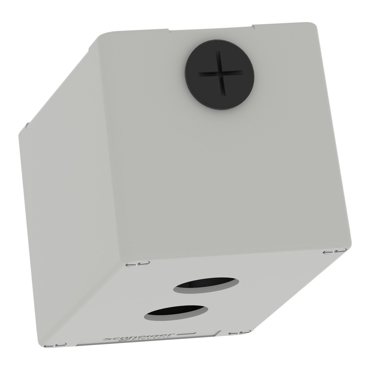 Picture of Die cast empty control station, Harmony XAP, XB2 SL, zinc alloy, grey, M20, 2 cut outs 22mm, 80x130x77mm, UL cULus