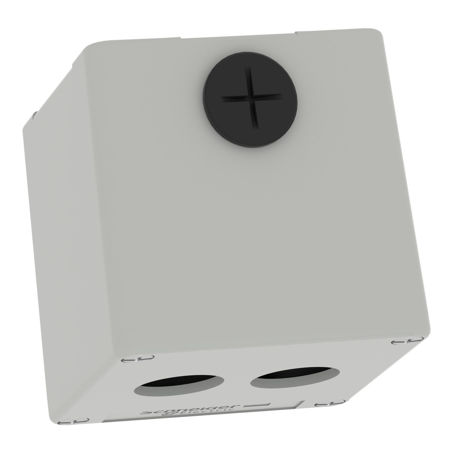 Picture of Die cast empty control station, Harmony XAP, XB2 SL, zinc alloy, grey, M20, 2 cut outs 22mm, 80x80x77mm, UL cULus