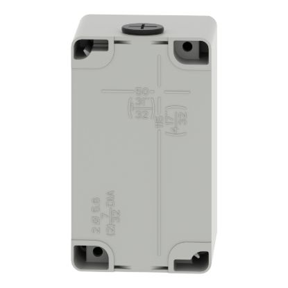 Picture of Die cast empty control station, Harmony XAP, XB2 SL, zinc alloy, grey, M20, 3 cut outs 22mm, 80x130x77mm, UL cULus