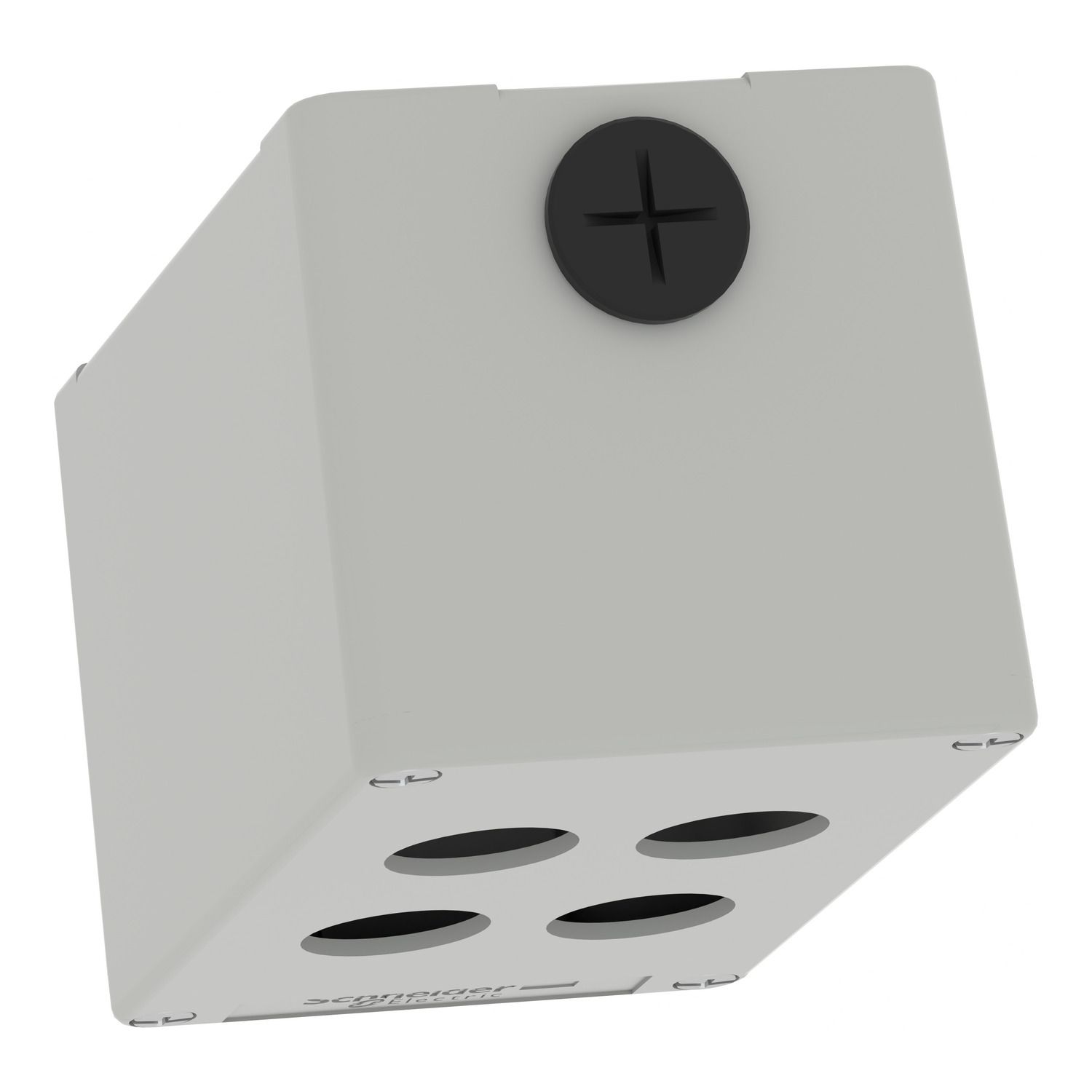 Picture of Die cast empty control station, Harmony XAP, XB2 SL, zinc alloy, grey, M20, 4 cut outs 22mm, 80x130x77mm, UL cULus